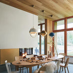 Danish Multi Shade Dome Pendant Light in Brass for Dining Room