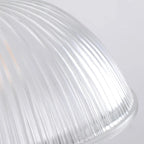 Vintage Glass Pendant Light with Iron Base
