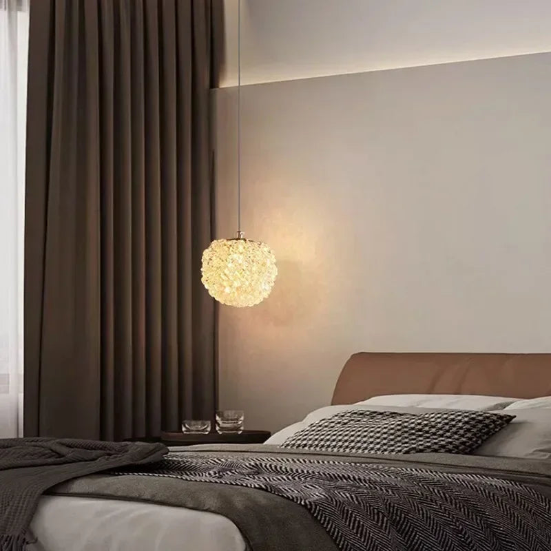 Crystal Glass Pendant Light for Bedroom