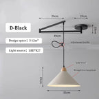 Nordic Iron Swing Arm Pendant Light for Dining Room