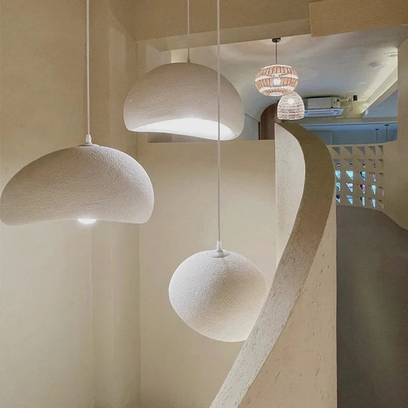 Lámpara colgante de tela minimalista para comedor