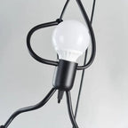 Playful Iron Climbing Man Pendant Light in Black for Kids Room