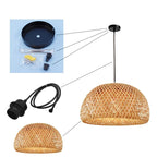 Bohemian Bamboo Rattan Pendant Light Woven
