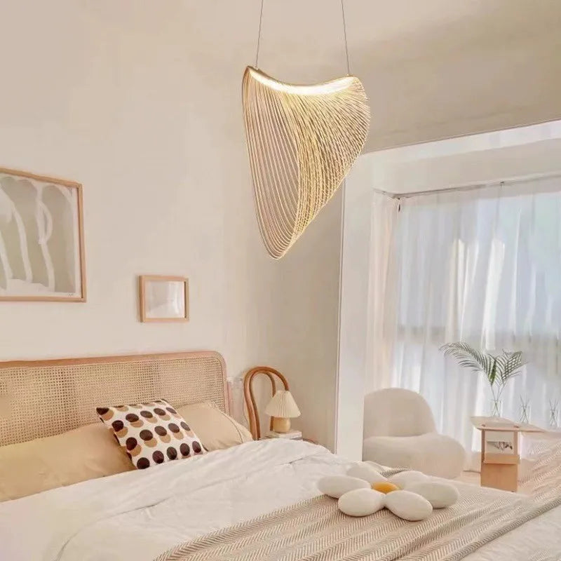Nordic Wooden Pendant Light for Living Room