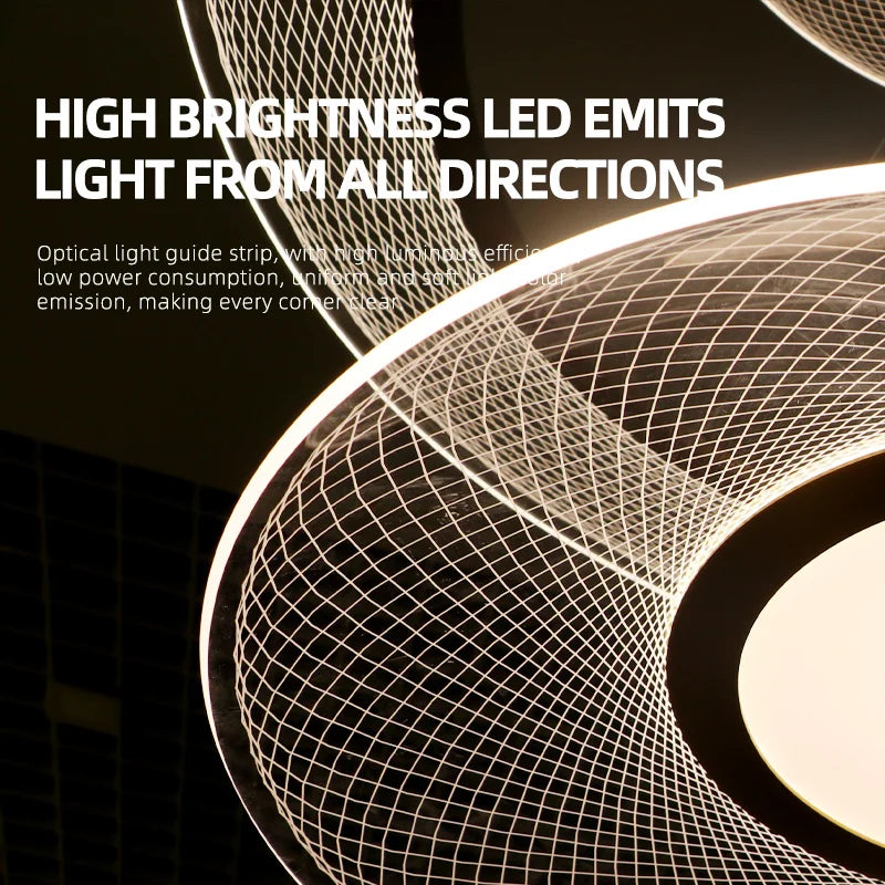 Nordic Aluminum LED Pendant Light for Living Room