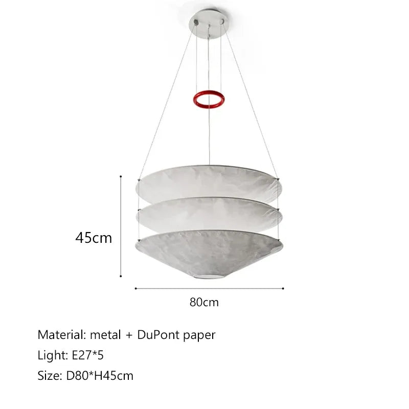 Nordic Minimalist Paper Pendant Light for Dining