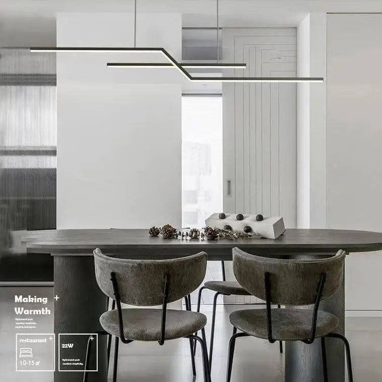 Nordic LED Pendant Light Z-Shaped Iron Dining