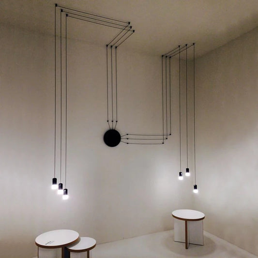 Nordic Iron Pendant Light Multi-Drop Hanging Lamp