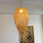 Retro Rattan Pendant Light for Kitchen & Dining