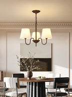 Rustic Pleated Shade Chandelier Light
