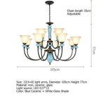 Retro Rustic Ceramic Chandelier Dining Room