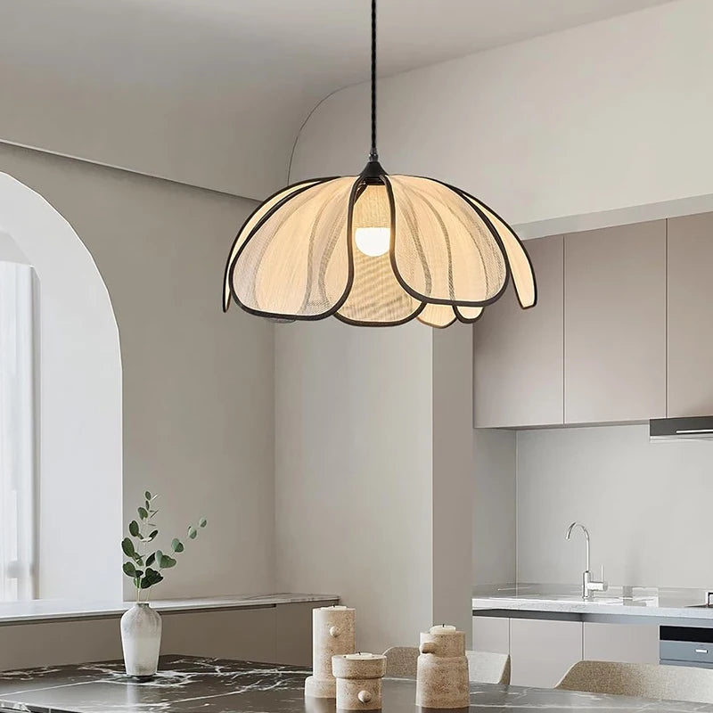 Nordic Fabric Pendant Light with 3 Color Temperature