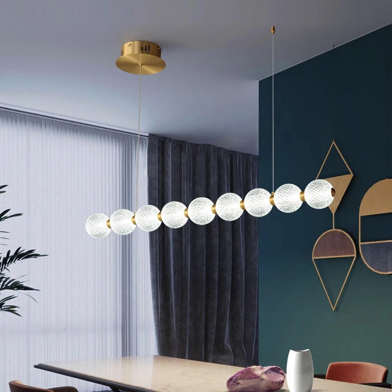 Modern Glass Globe Pendant Light for Dining Room