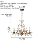 Vintage Iron Chandelier with Crystal Accents