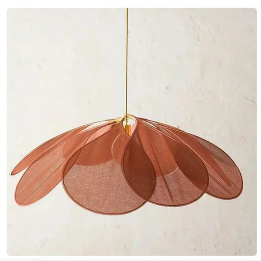 Bohemian Fabric Petal Pendant Light for Dining Room