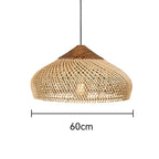 Handwoven Rattan Pendant Light - Bohemian Wabi Sabi