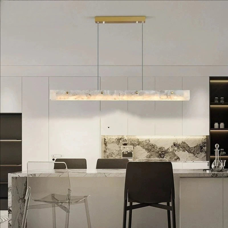 Minimalist Marble Pendant Light for Dining Room