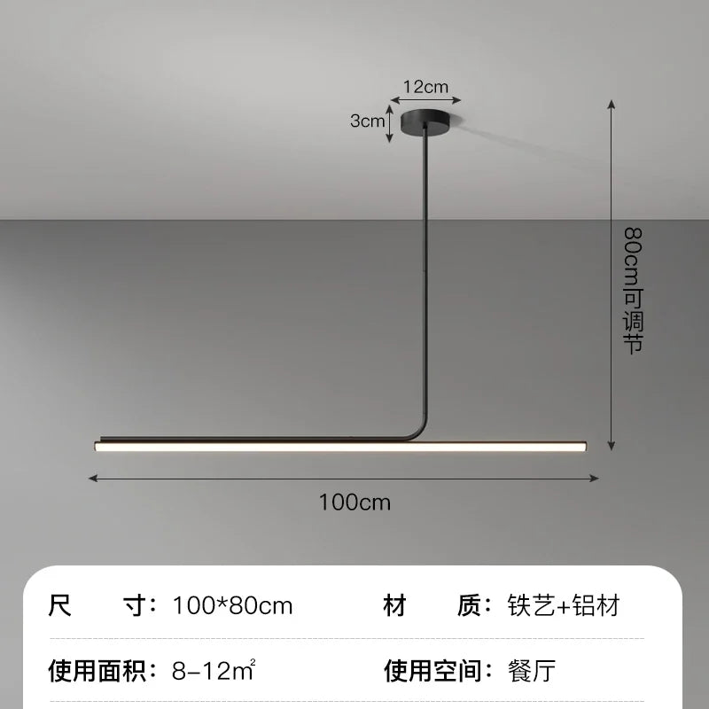 Minimalist Iron Pendant Light for Dining Room