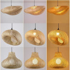 Bohemian Bamboo Rattan Pendant Light Woven