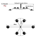 Mouille Ceiling Lamp Nordic Spider Pendant Light Multi 3/6heads for Living Room Bedroom Black Luminaire Home Decor