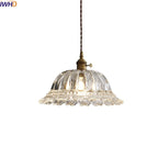 Nordic Glass Pendant Light with Copper Fixture