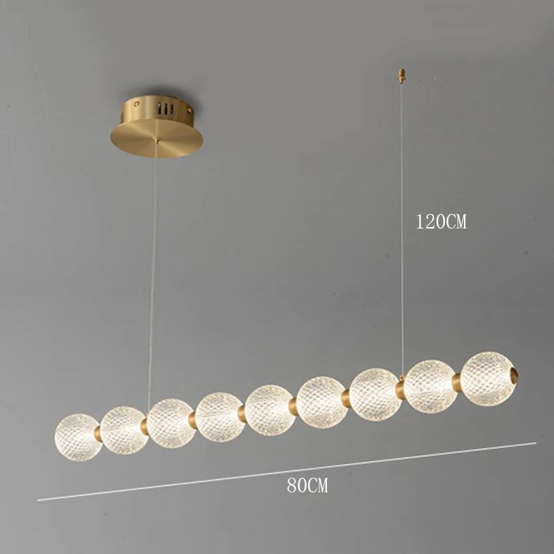 Modern Glass Globe Pendant Light for Dining Room