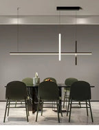 Lámpara colgante de hierro lineal minimalista para comedor