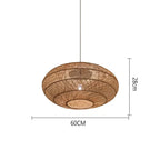 Chinese Handmade Woven Natural Rattan Pendant Lamp Living Room Restaurant Hotel Homestay Bedroom Led Chandelier Art Lights Decor