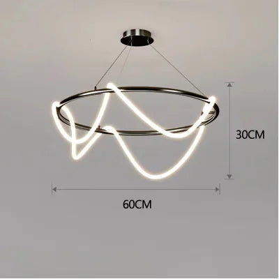 Nordic Led Long Hose Chandelier for Table Dining Room Kitchen Bar Minimalist Pendant Lamp Home Decor Lighting Lusters Luminaires