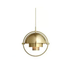 Danish Multi Shade Dome Pendant Light in Brass for Dining Room