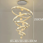 Modern Crystal Chandelier Lustre Stair Pendant Lights Duplex Architecture Living Room Pendant Lights Home Decoration Lighting
