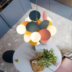 Colorful Branch Chandelier with Opal Glass Balls for Kids Room and Living Room