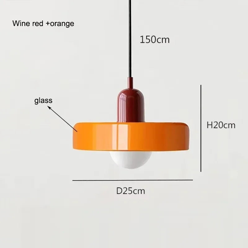 Lámpara Colgante Nórdica Retro de Cristal para Comedor