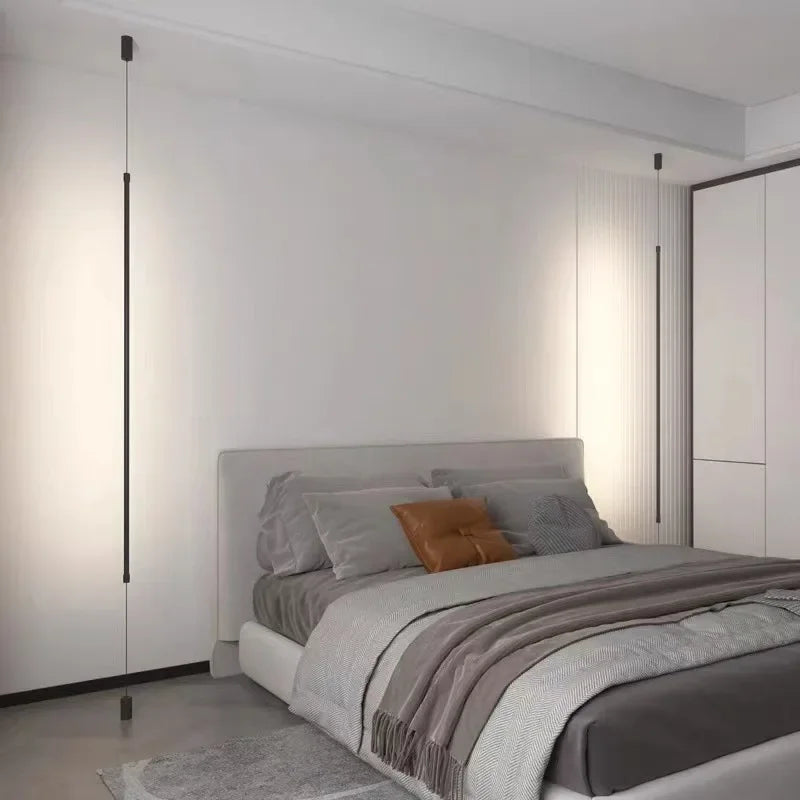 Lámpara colgante minimalista de hierro negro para dormitorio