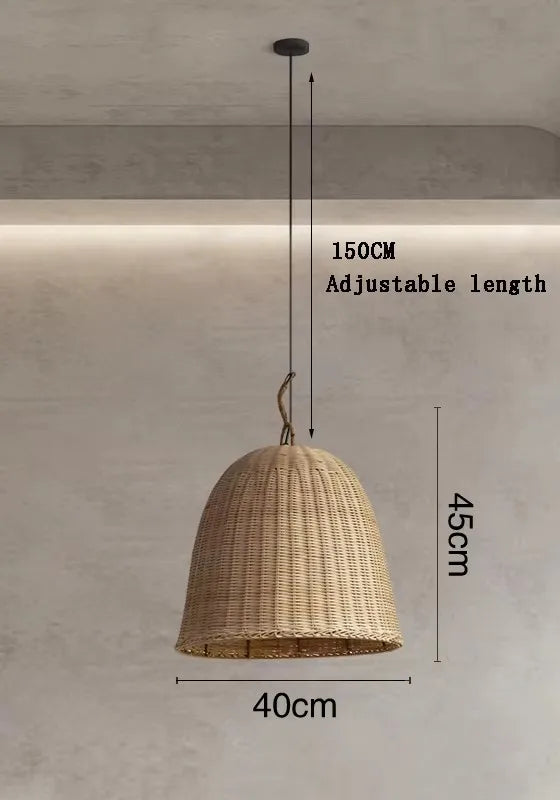 Wabi Sabi Bamboo Pendant Light for Zen Spaces