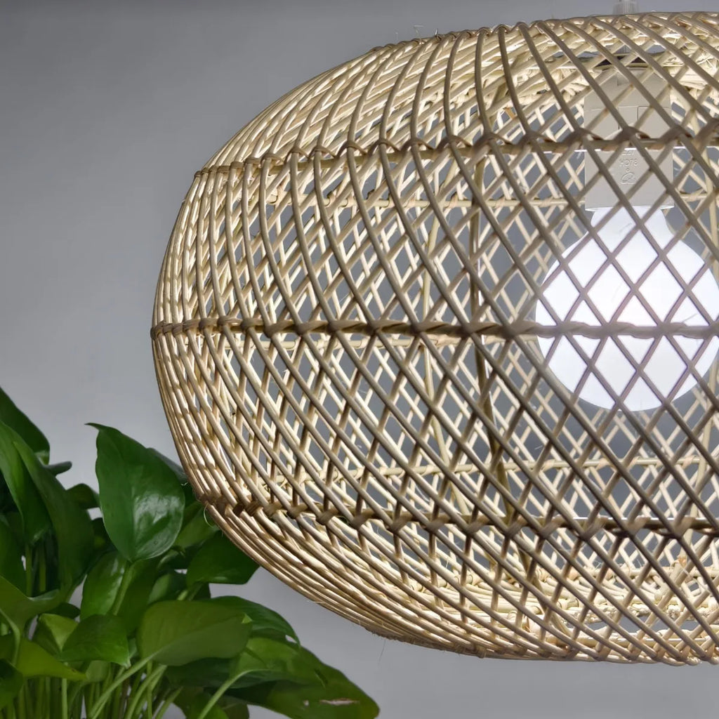 Bohemian Bamboo Rattan Pendant Light for Dining