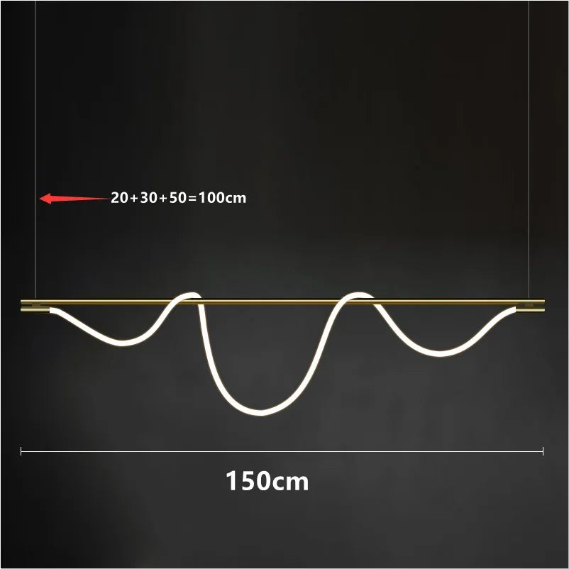 Nordic Led Long Hose Chandelier for Table Dining Room Kitchen Bar Minimalist Pendant Lamp Home Decor Lighting Lusters Luminaires