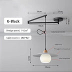 Nordic Iron Swing Arm Pendant Light for Dining Room