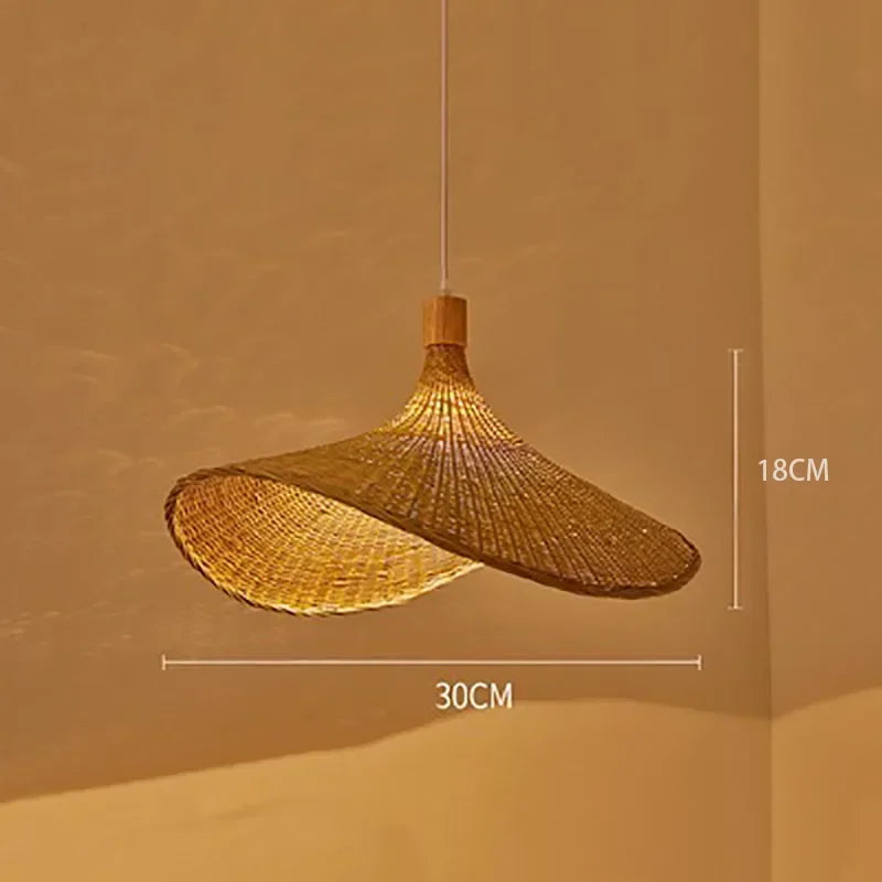Bamboo Rattan Woven Pendant Light Chandelier