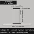 Lámpara colgante lineal minimalista para comedor