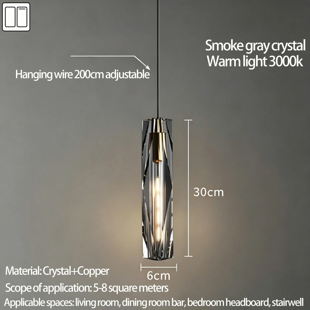 Lámpara colgante de cristal de lujo para comedor