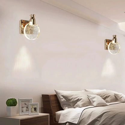 LED wall lamp Ring crystal Wall Light Living Room Bathroom Bedroom