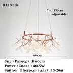 Modern Stainless Steel Ring Pendant Chandelier