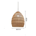 Chinese Handmade Woven Natural Rattan Pendant Lamp Living Room Restaurant Hotel Homestay Bedroom Led Chandelier Art Lights Decor
