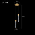 Nordic Crystal Glass Pendant Light for Dining Room