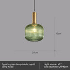 Nordic Glass Pendant Light with Copper Finish