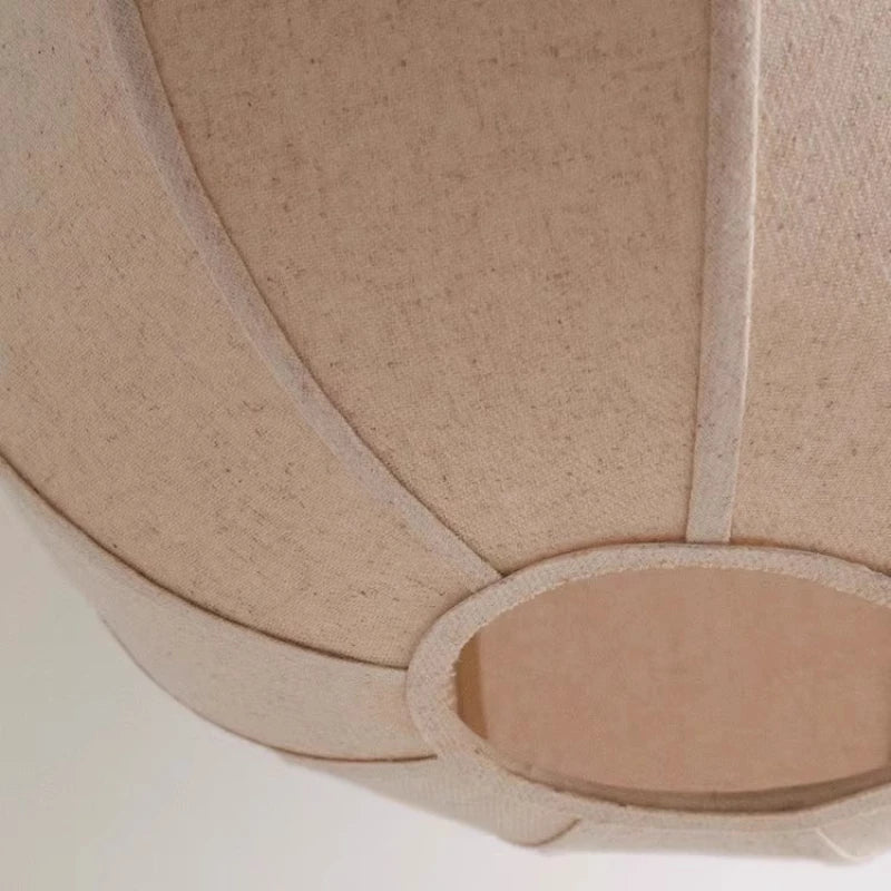Lámpara Colgante de Lino Wabi Sabi para Sala de Estar