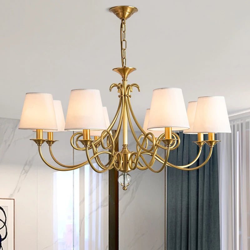 Copper Chandelier Modern Nordic Style Pendant Light