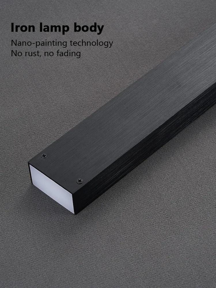 Minimalist Iron Linear Pendant Light for Dining