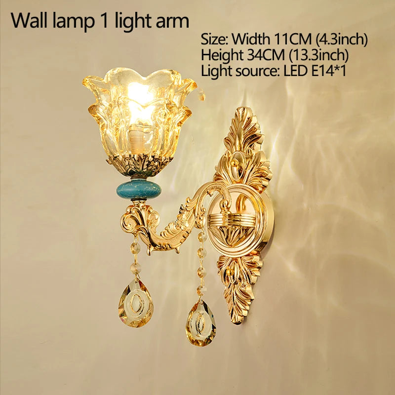 European Ceramic Chandelier Luxury Hall Light